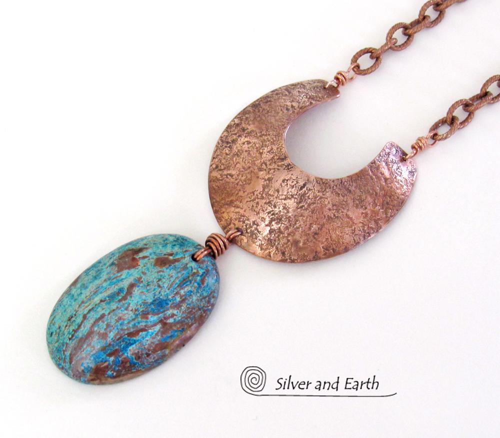 Copper offers forged pendant